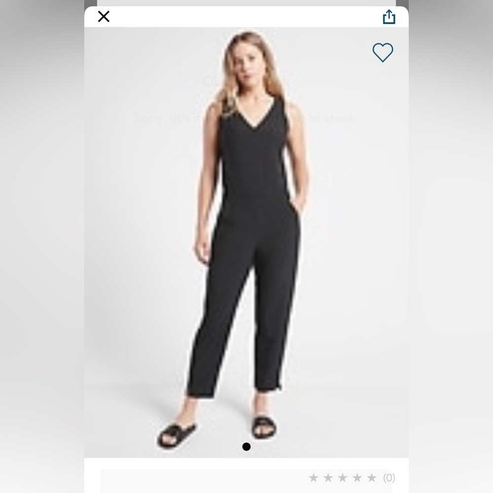 Athleta Brooklyn Jumpsuit never worn size 16 black